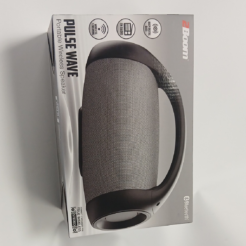 Pulse Wave Portable Wireless Speaker - Black and Gray